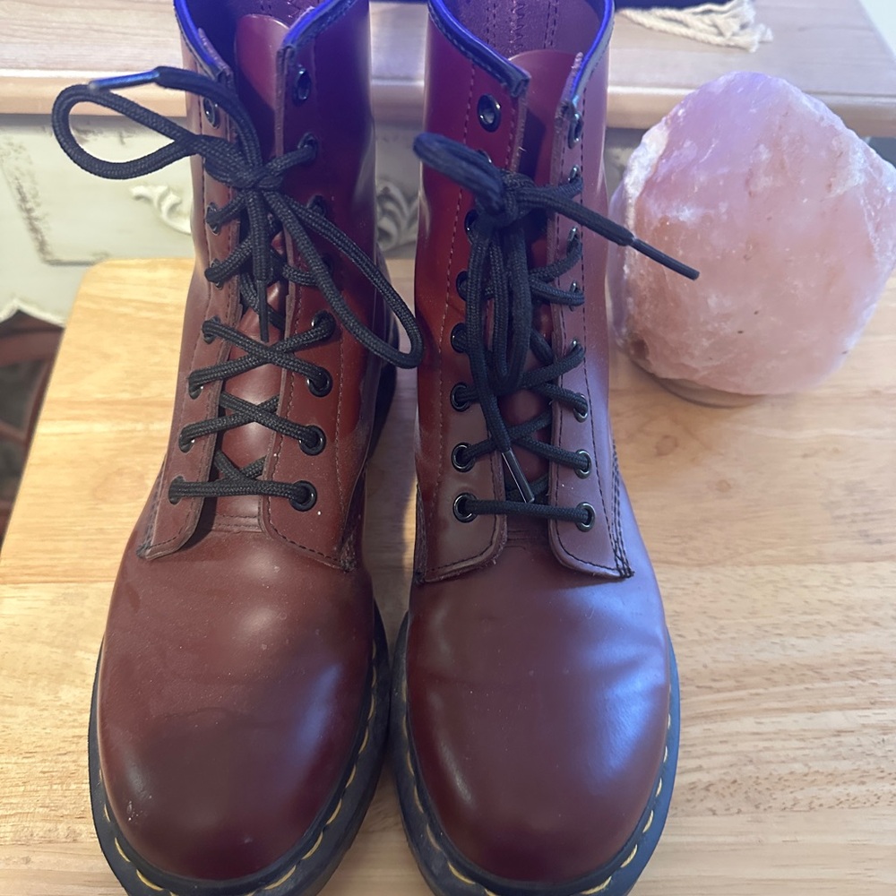 Dr Martens Cherry Red Combat Boots size 8